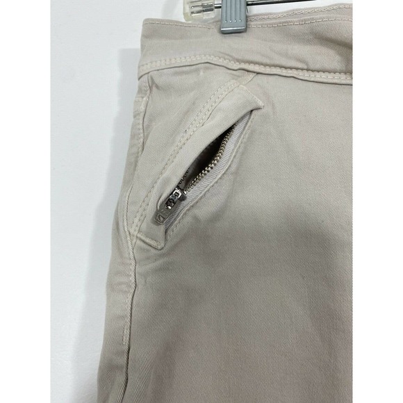 NYDJ khaki flat front capri cropped pants - Picture 3 of 9